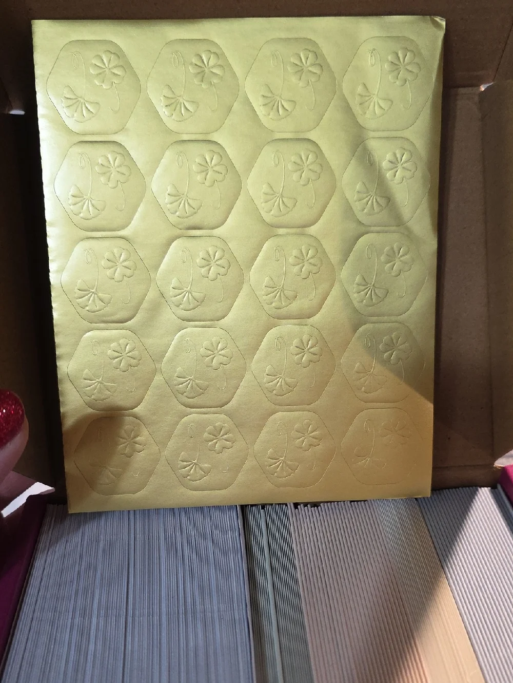 Thank You Cards, ukee's, 100qty, Envelopes, 4 Different Colors, Gold Embossed